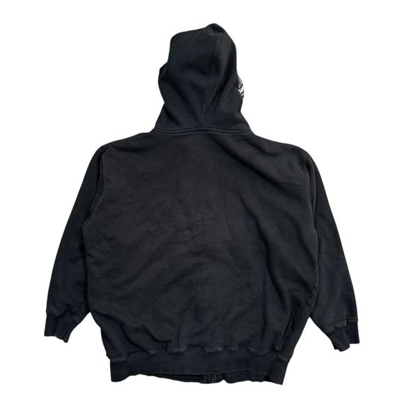 Vintage Y2K Famous Stars & Straps Ben Franklin Mask Zip Thermal Hoodie Mens L - Picture 2 of 10